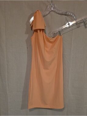 One-Shoulder Peach Dress - Elegant Women’s Cocktail Dress